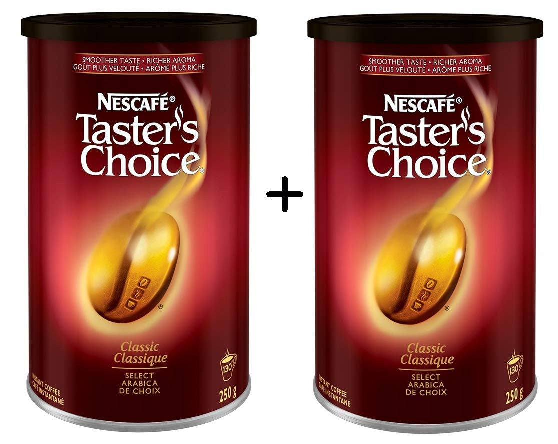 NESCAFE Taster's Choice Classic, Instant Coffee, 250g/8.8oz. Tin, 2pk., (Imported from Canada)