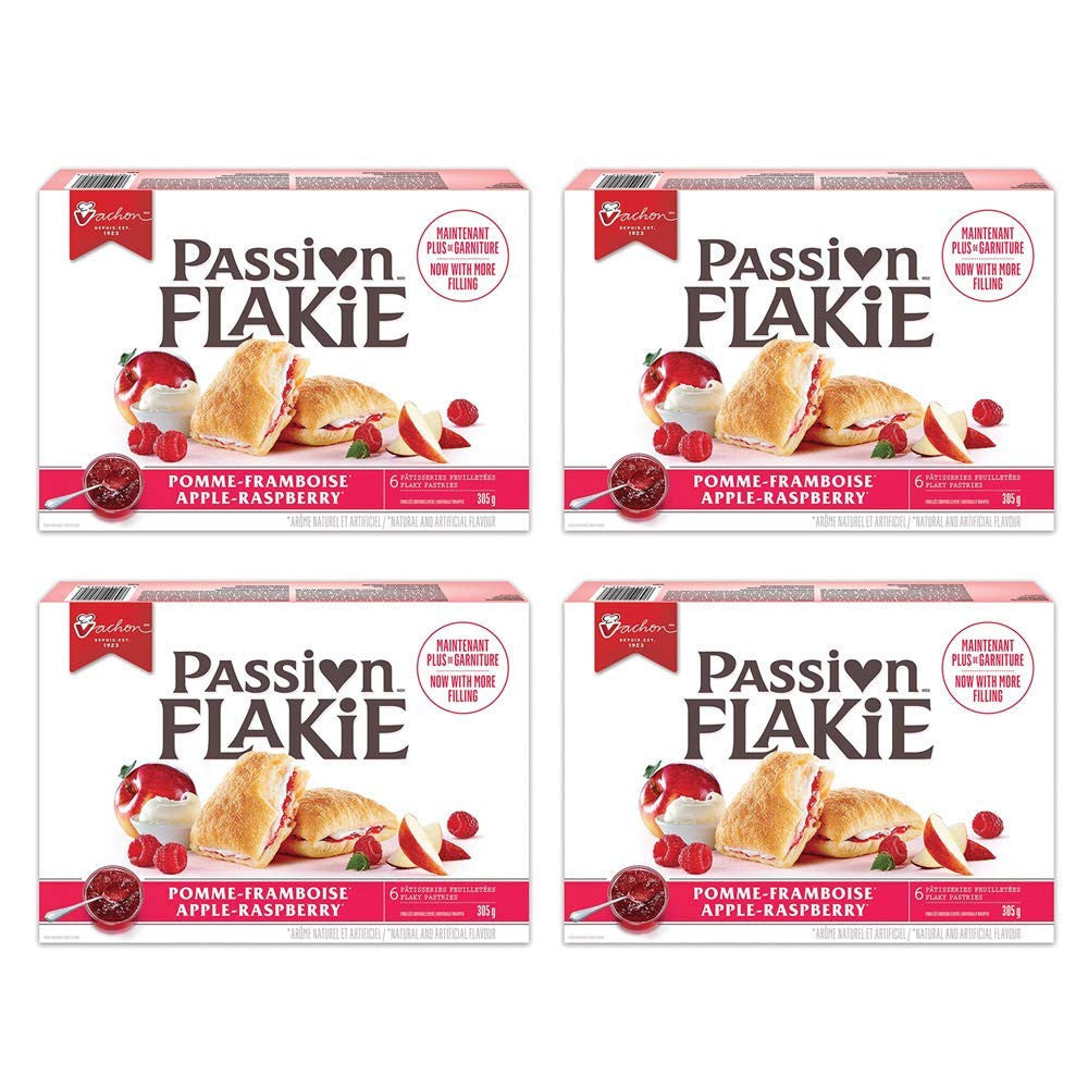 Vachon Passion Flakie Pastries, Apple Raspberry, 305g/10.8oz, 4-Pack {Imported from Canada}