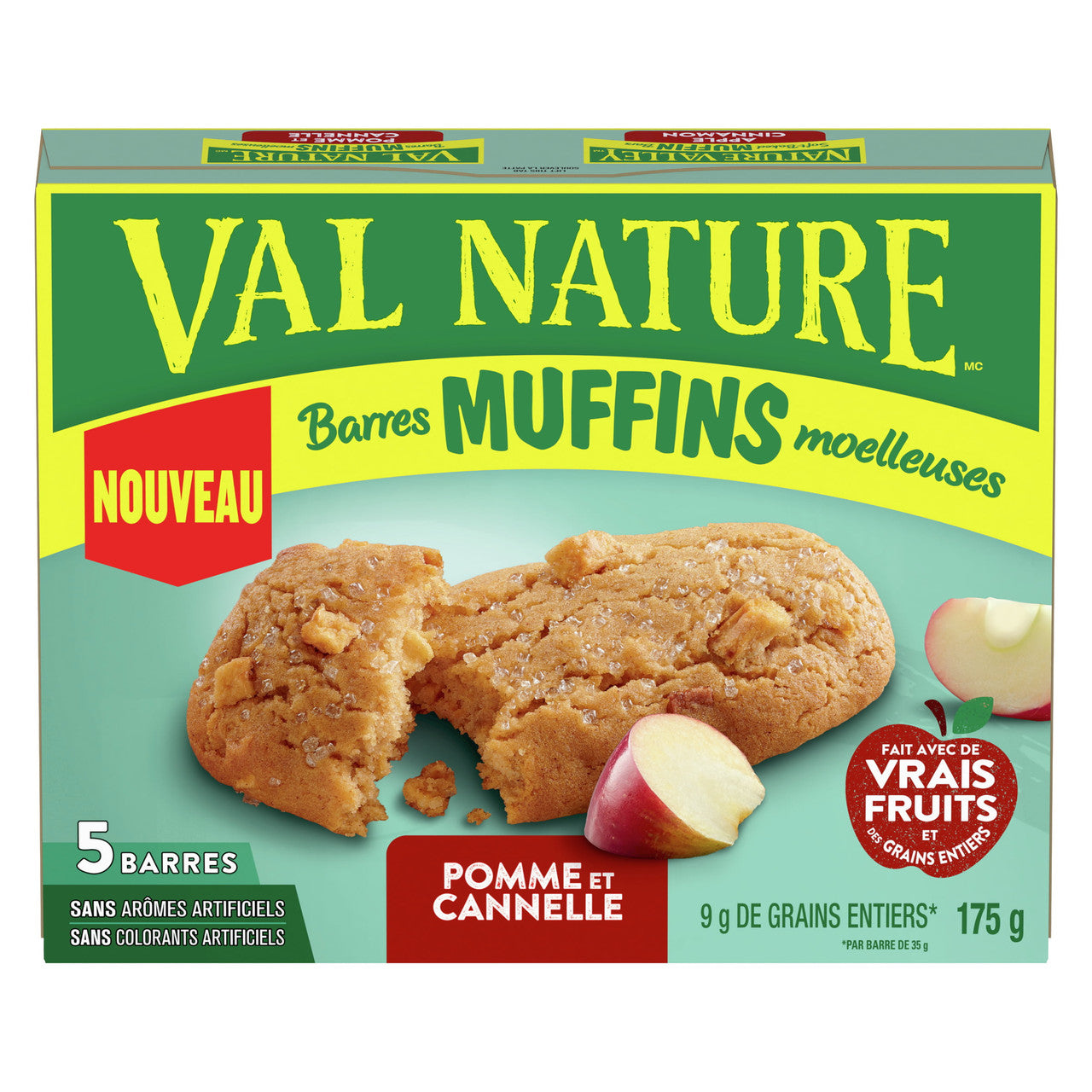 Nature Valley Soft-Baked Apple Cinnamon Muffin Bars, 5 Bars, 175g/6 oz. Box {Imported from Canada}