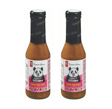 PC MEMORIES OF Szechwan Spicy Peanut Satay Sauce, 350ml/11.8oz., (2 Pack) {Imported from Canada}