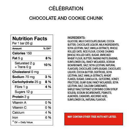 Leclerc Celebration Chocolate & Cookie Chunk Bars (5ct) 175g/6.2 oz. {Imported from Canada}