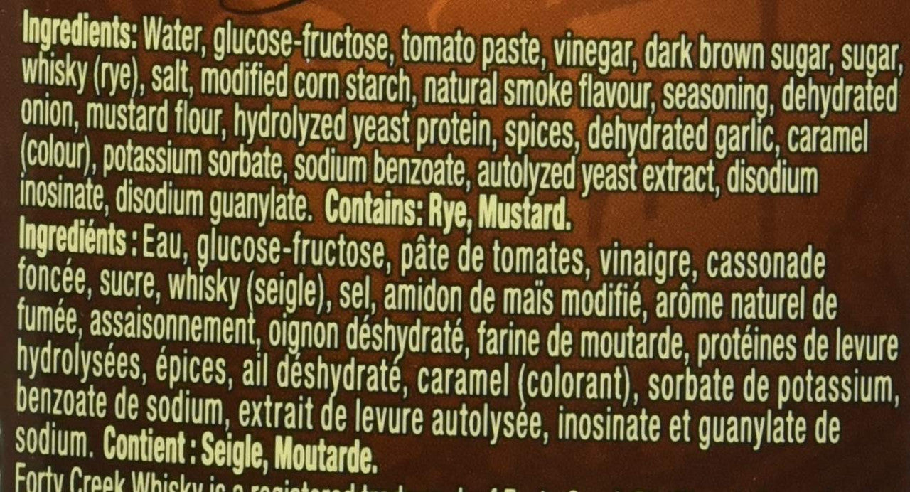 Forty Creek Original BBQ Sauce 4 Litres/1.1 Gallon Jug, {Imported from Canada}
