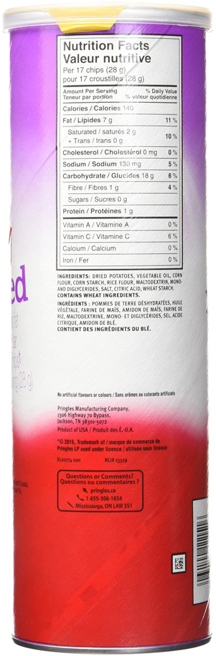Pringles Reduced Fat Original Chips, 139g/4.9oz., {Imported from Canada}