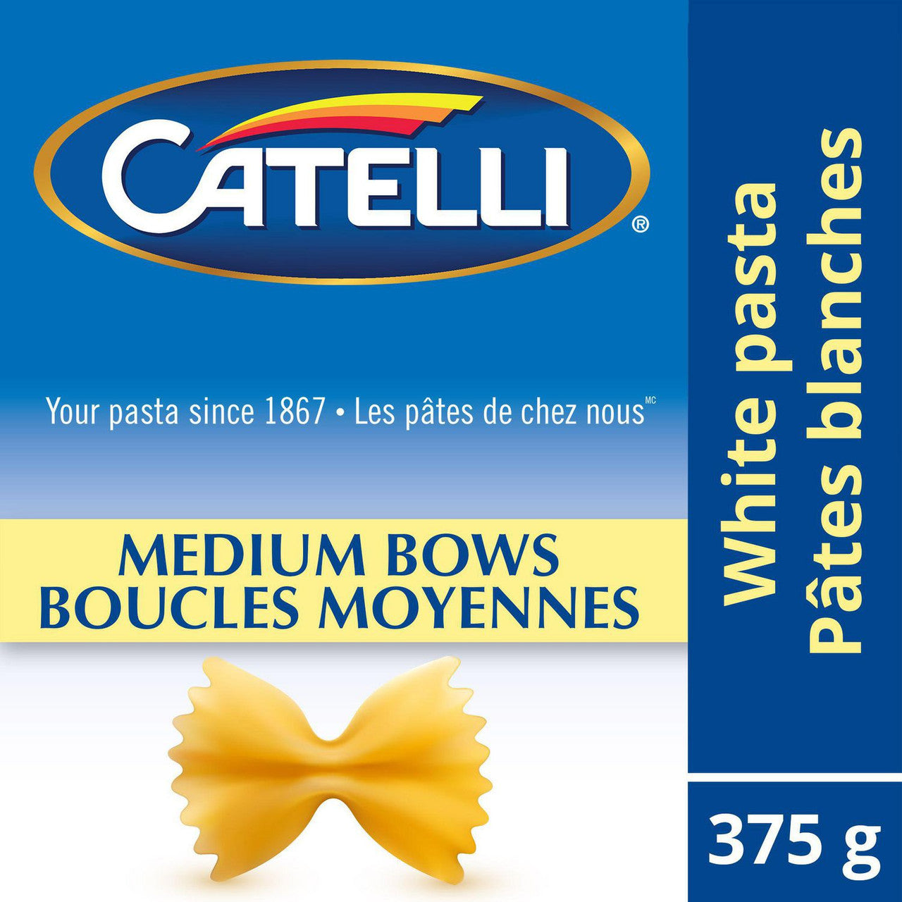 Catelli Medium Bows Pasta, 375g/13.2 oz., {Imported from Canada}