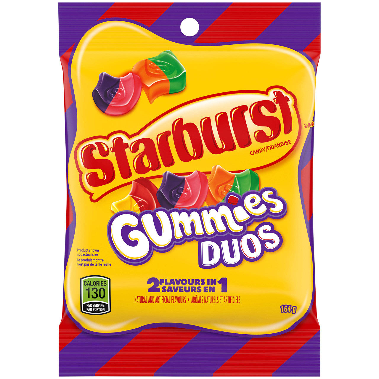 Starburst Duos Gummies Candies, Fruit Flavoured, Bag,164g/5.8oz, (Imported from Canada)
