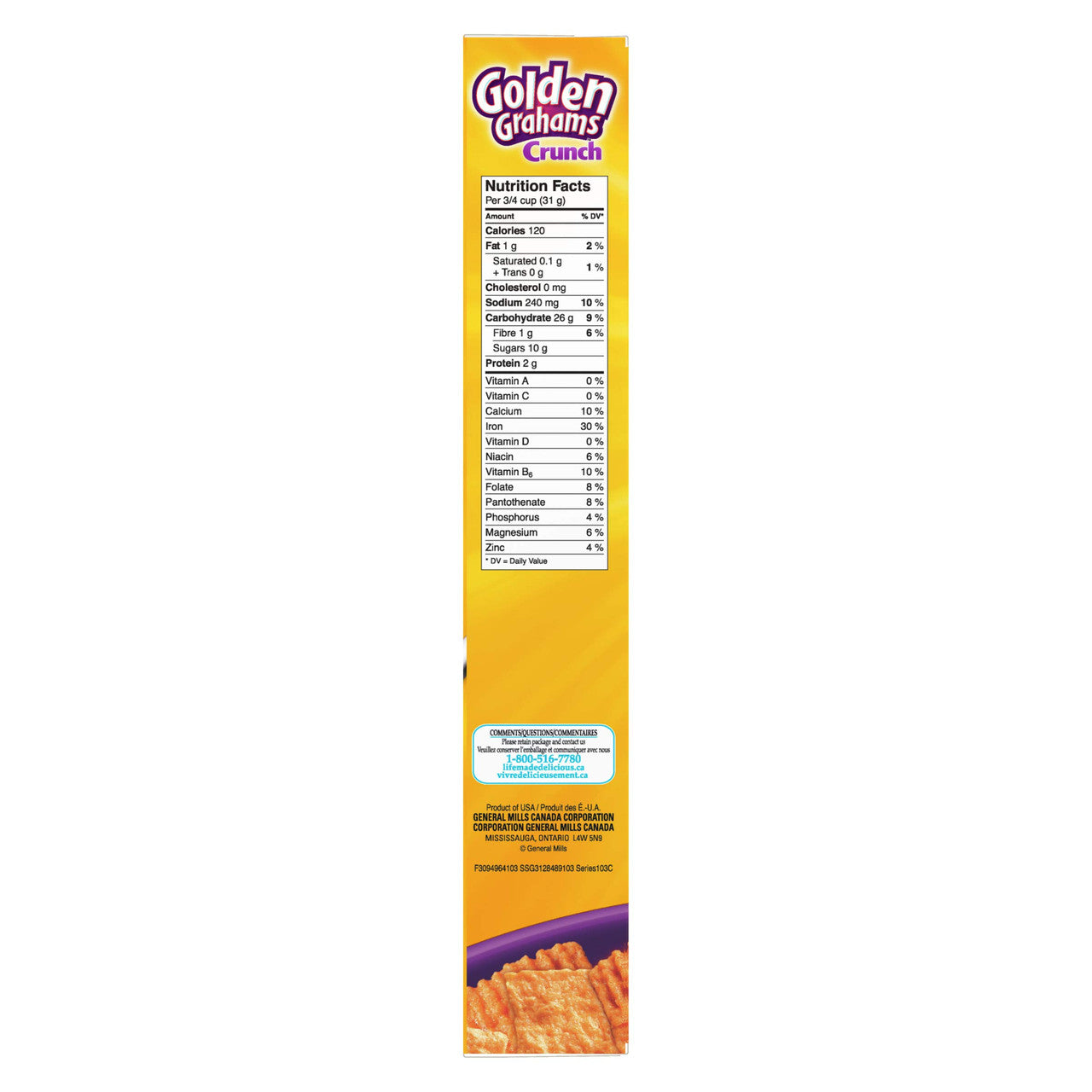 General Mills, Golden Grahams Cereal, 331g/11.7oz., {Imported from Canada}