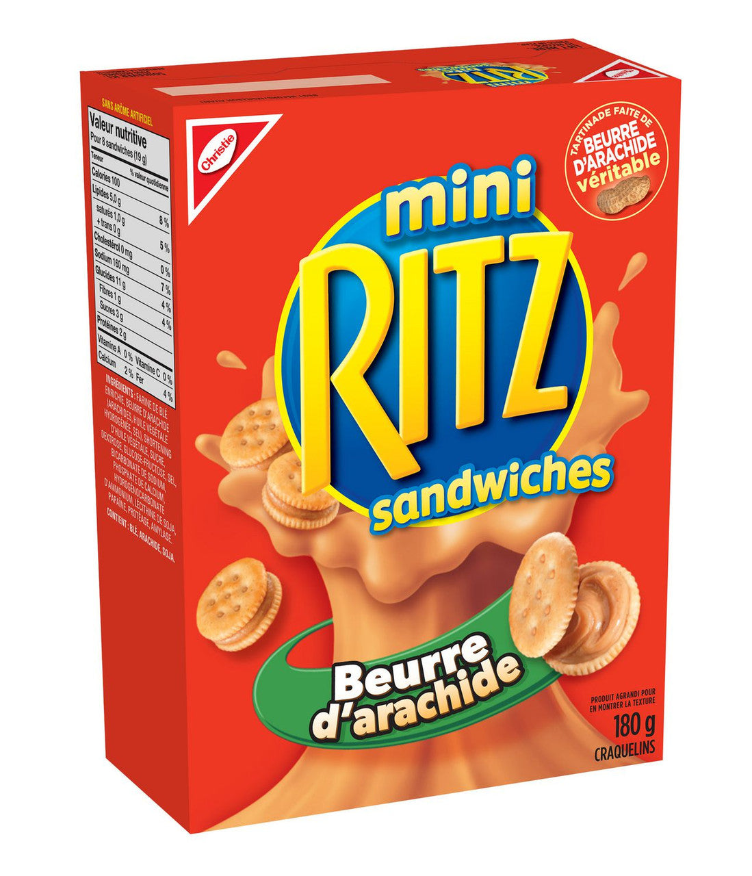 Nutrient Mini Ritz Ritz Bits Sandwiches Peanut Butter Flavour 180g/6.35oz