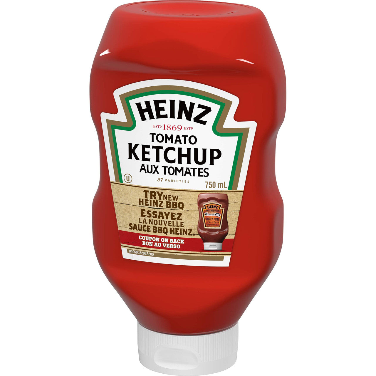 Heinz Tomato Ketchup, 750mL/25oz., Bottle, {Imported from Canada}
