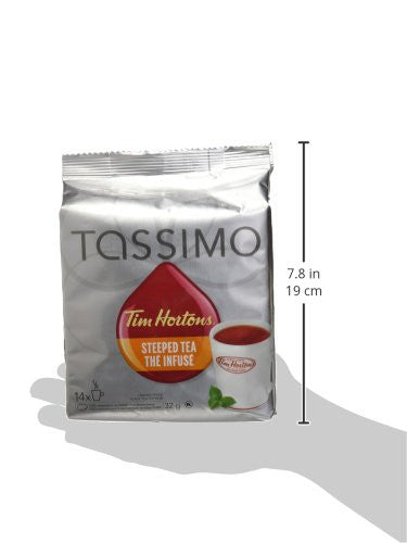 Tim Hortons Steeped Tea Tassimo Orange Pekoe Black Tea, 14 discs {Imported from Canada}