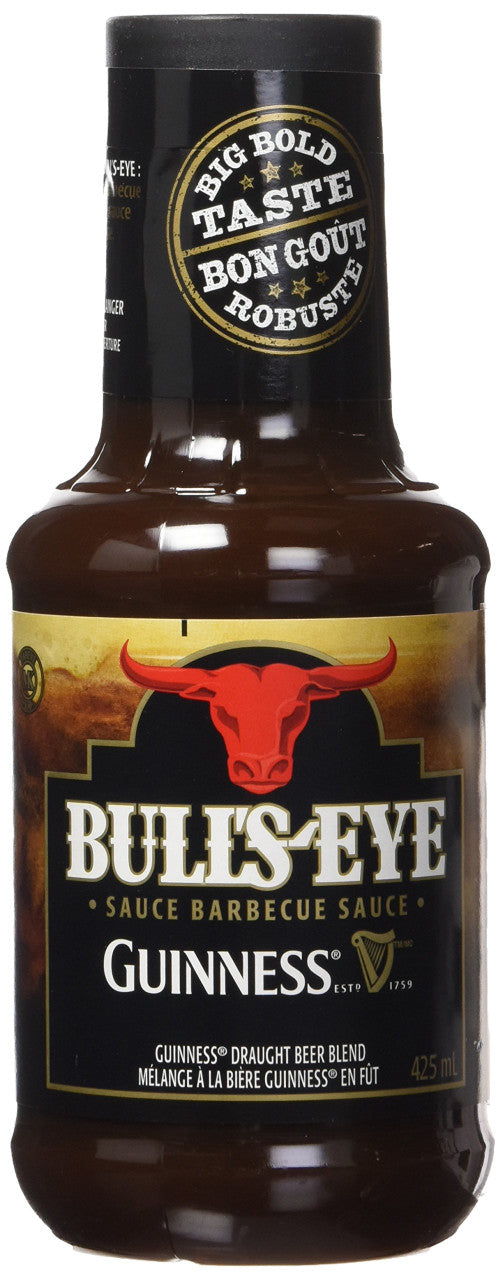 BULL'S-EYE GUINNESS Beer Blend BBQ Sauce,  425ml/14oz, {Imported from Canada}
