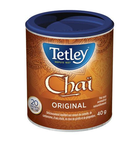 Tetley Chai Tea 20ct, 40g/1.4oz. (Imported from Canada)