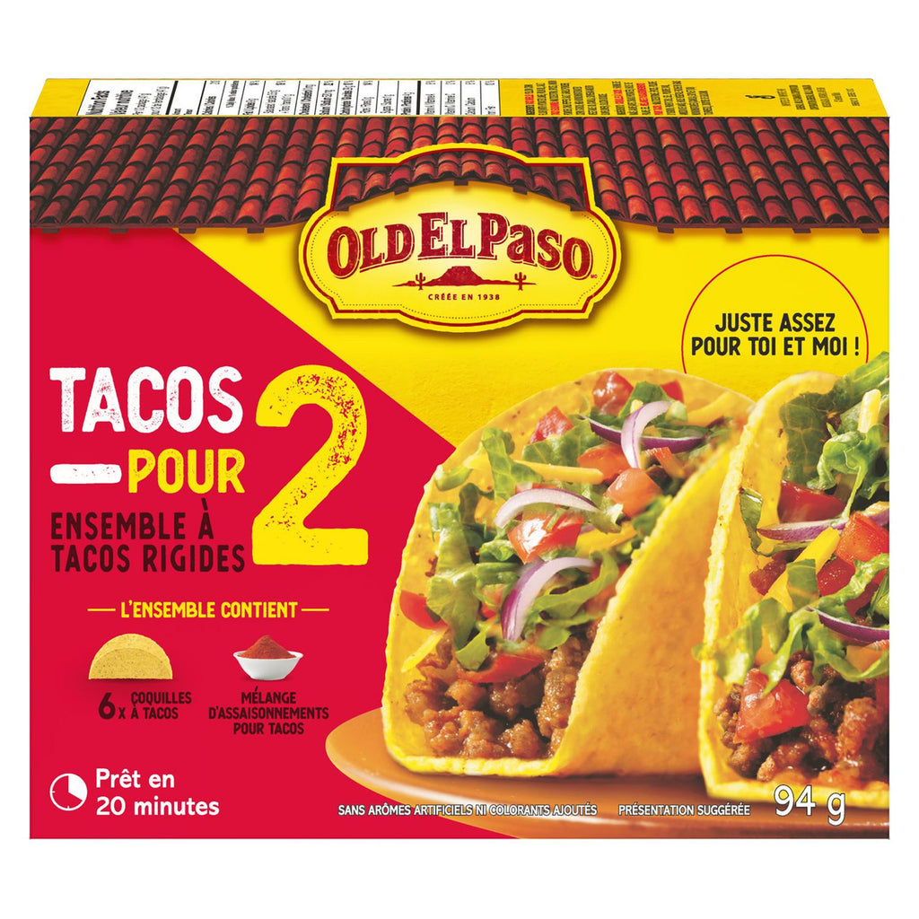 Old El Paso Tacos For Two Hard Taco Dinner Kit, 94g/3.3 oz., {Imported from Canada}