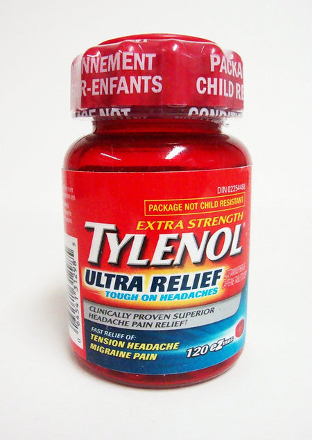 TYLENOL ULTRA RELIEF Extra Strength 120 EZTabs For Tension Headaches & Migraine Pain