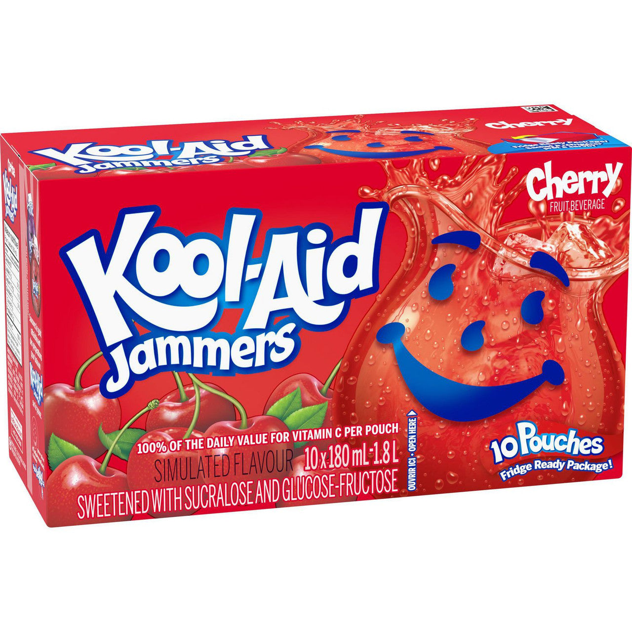 KOOL-AID Jammers Cherry Juice, 10ct, 180ml, {Imported from Canada}