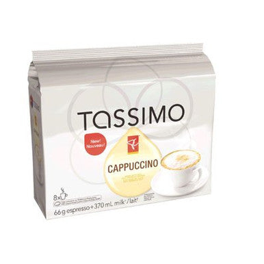Tassimo President's Choice Cappuccino Coffee 100% Arabica, 8- Tdiscs + Milk {Canadian}