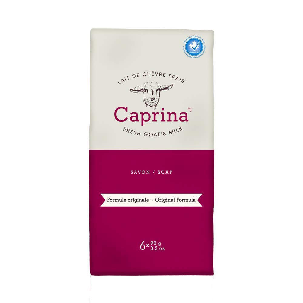 Caprina Canus Original Formula Fresh Goat's Milk Soap, 6 bars 3.2oz each