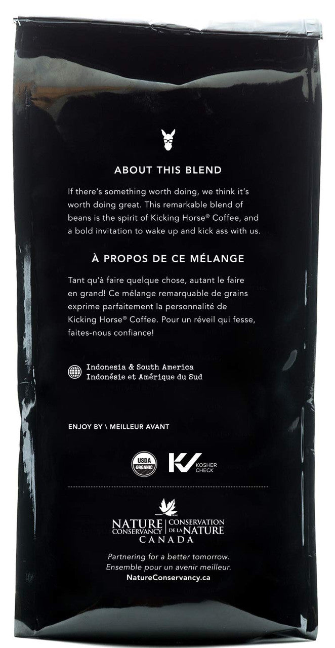 Kicking Horse Coffee, Kick Ass, Whole Bean Coffee, 454g/1 lb {Imported from Canada}