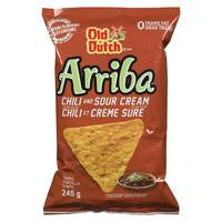 Old Dutch Arriba Chili & Sour Cream Tortilla Chips, 245g/8.6oz, {Imported from Canada}