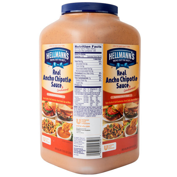 Hellmanns Ancho Chipotle Sauce, 1 Gallon/3.78 litre, {Imported from Canada}
