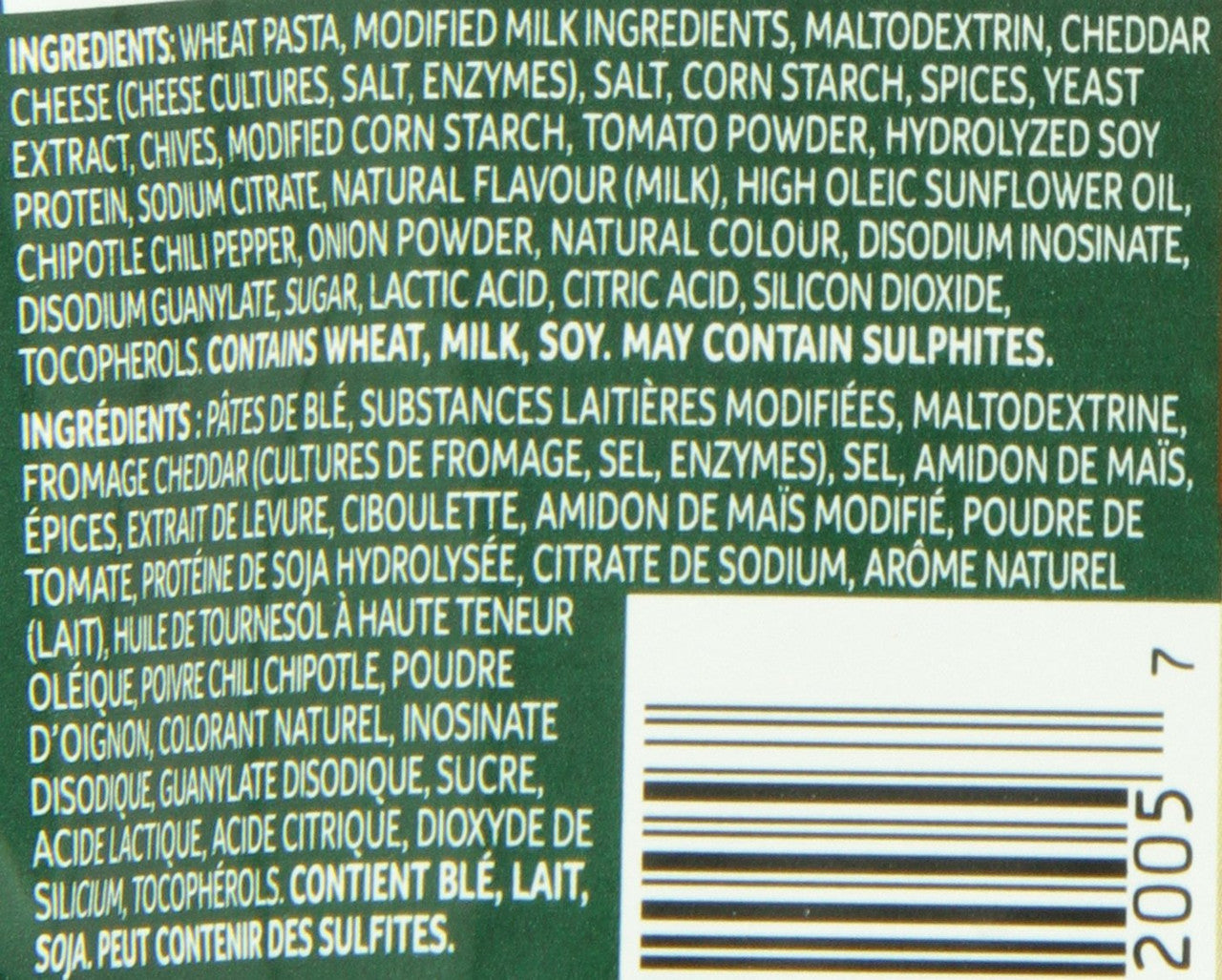 Knorr Side Kicks Cheddar Chiptole Pasta, 124g/4.4 oz., per pack, (Pack of 8) {Imported from Canada}