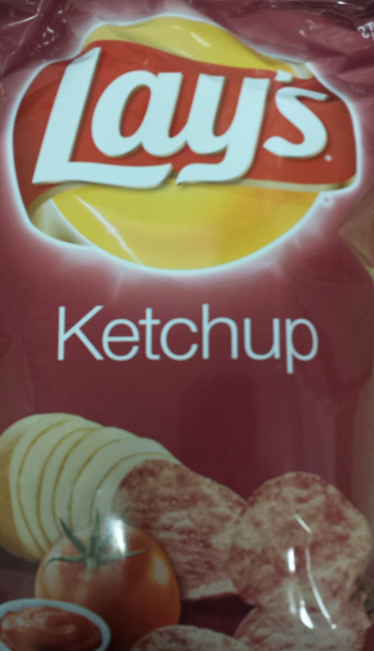 Canadian Lays Ketchup Potato Chips (4pk) 180g/6.3 oz., {Imported from Canada}