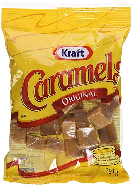 Kraft Original Caramels Chewy Candy 269g/9.5oz Bag (Imported from Canada)