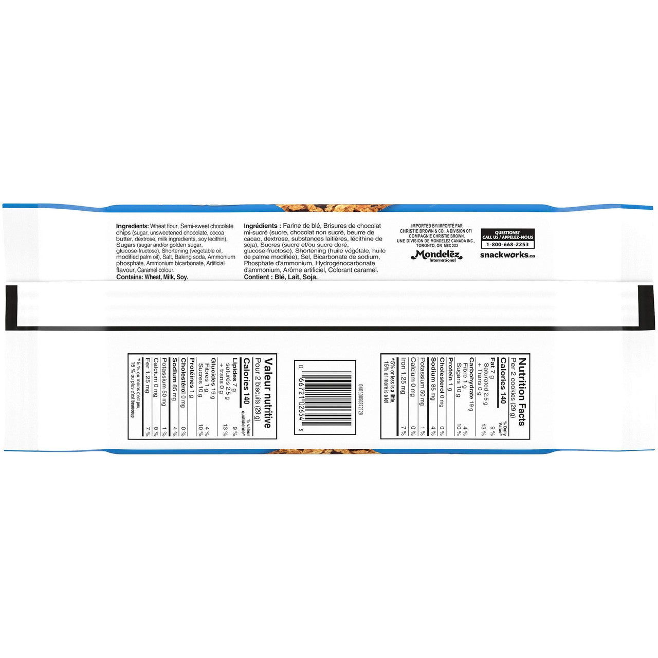 Christie Chips Ahoy! Original Chocolate-Chip Cookies, 258g/9.1oz. (Imported from Canada)