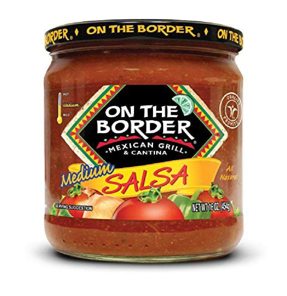 On the Border Medium Salsa 454g/16 oz., {Imported from Canada}