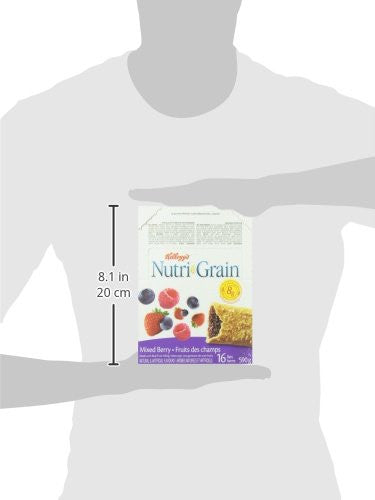 Kellogg's Nutri-Grain Mixed Berry 16 bars, 590g/20.8oz {Imported from Canada}