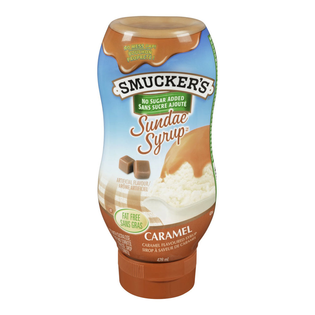 Smucker's Sundae Syrup No Sugar Added Caramel Flavoured 428mL/14.5 fl oz {Imported from Canada}