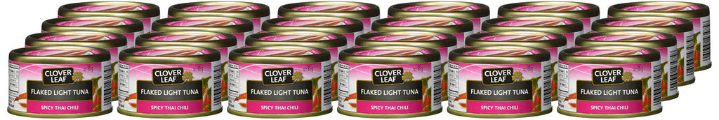 Clover Leaf Flaked Spicy Thai Chili Light Tuna, 85g/3 oz., (24 Pack) {Imported from Canada}