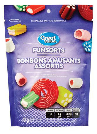 Great Value Funsorts Fun Candy Mix, 170g/6oz., {Imported from Canada}