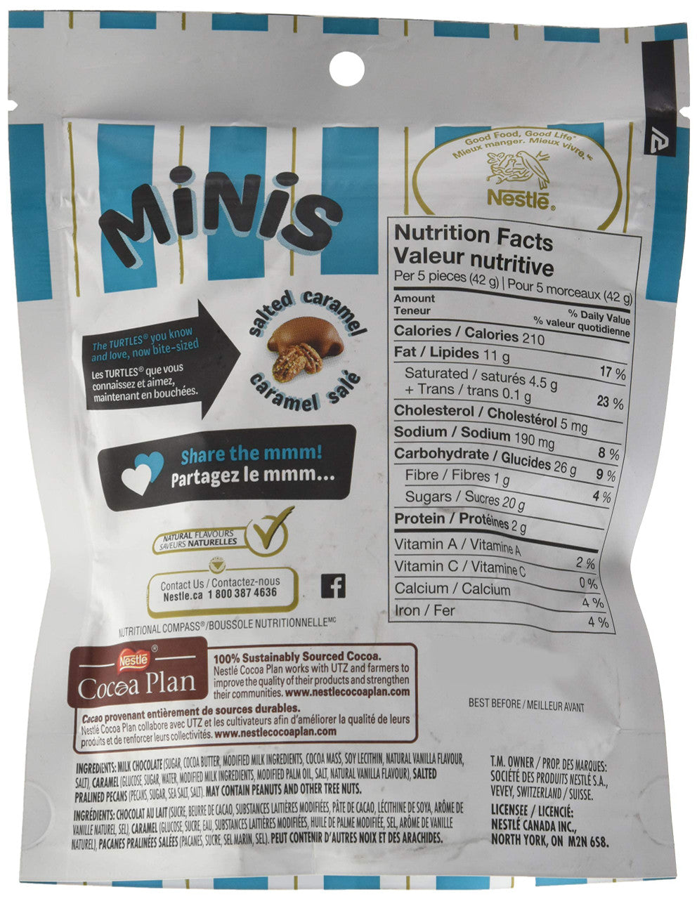 Nestle Turtles Mini Sweet & Salty, Salted Caramel,  142g/5 oz., {Imported from Canada}