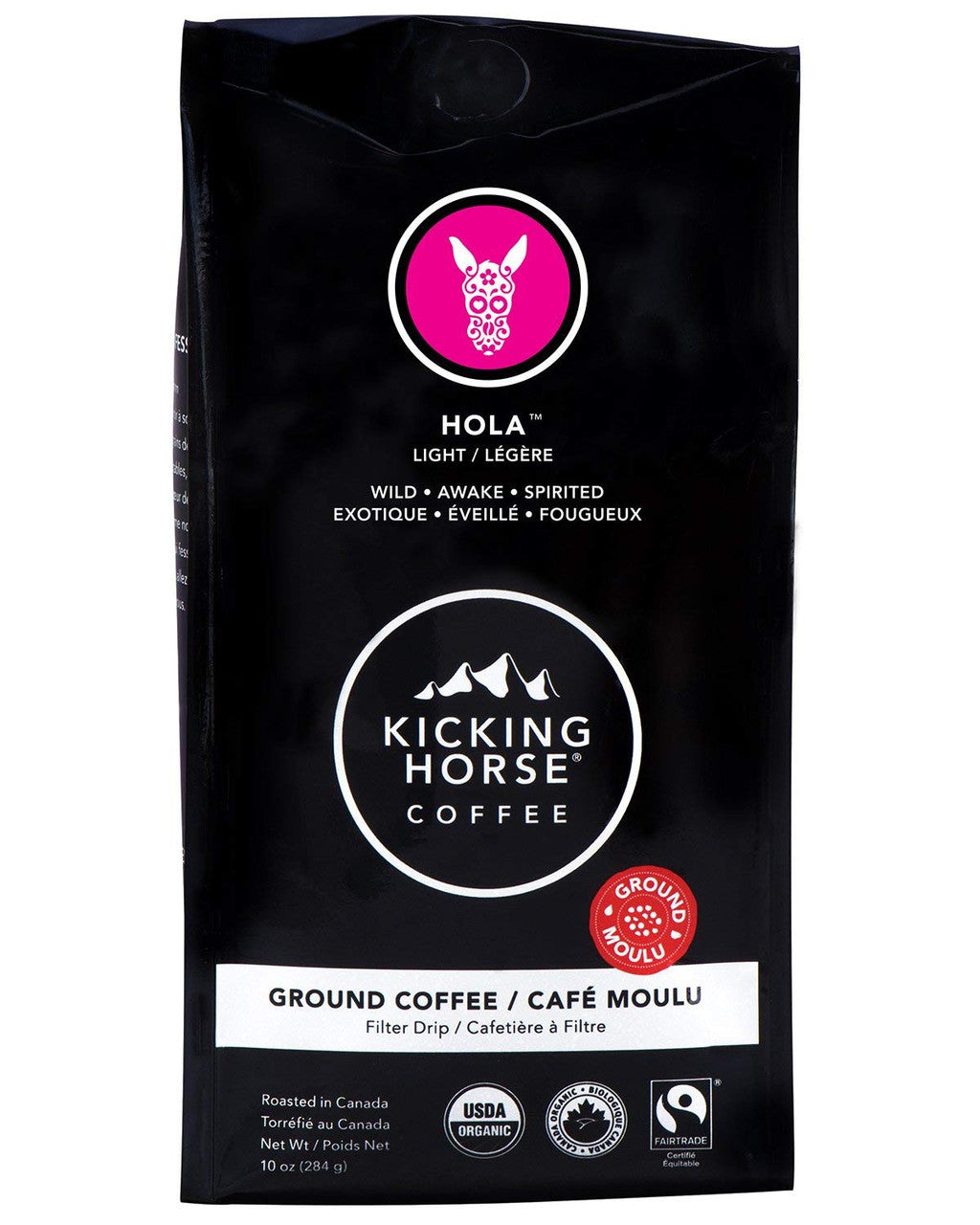 Kicking Horse Ground Coffee Hola Light Roast 284g/10 oz. {Imported from Canada}