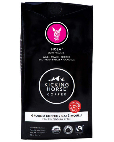 Kicking Horse Ground Coffee Hola Light Roast 284g/10 oz. {Imported from Canada}