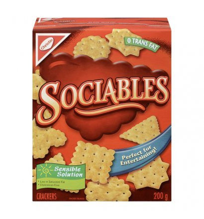 Christie Sociables Crackers, 200g/7.1 oz.,  {Imported from Canada}