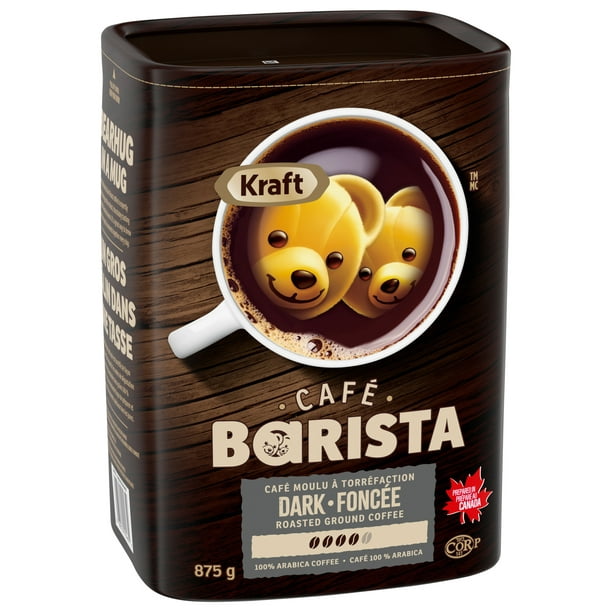 Kraft Cafe Barista Dark Roasted Ground Coffee, 875g/30.6 oz. Box {Imported from Canada}