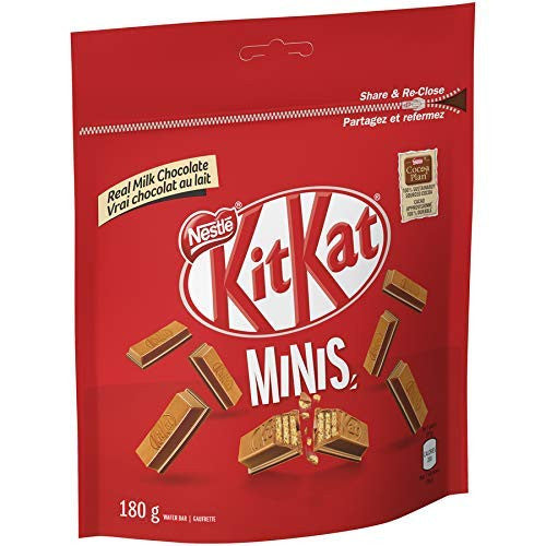 Nestle KITKAT Bars Minis Pouch, 180g/6.3 oz., {Imported from Canada}