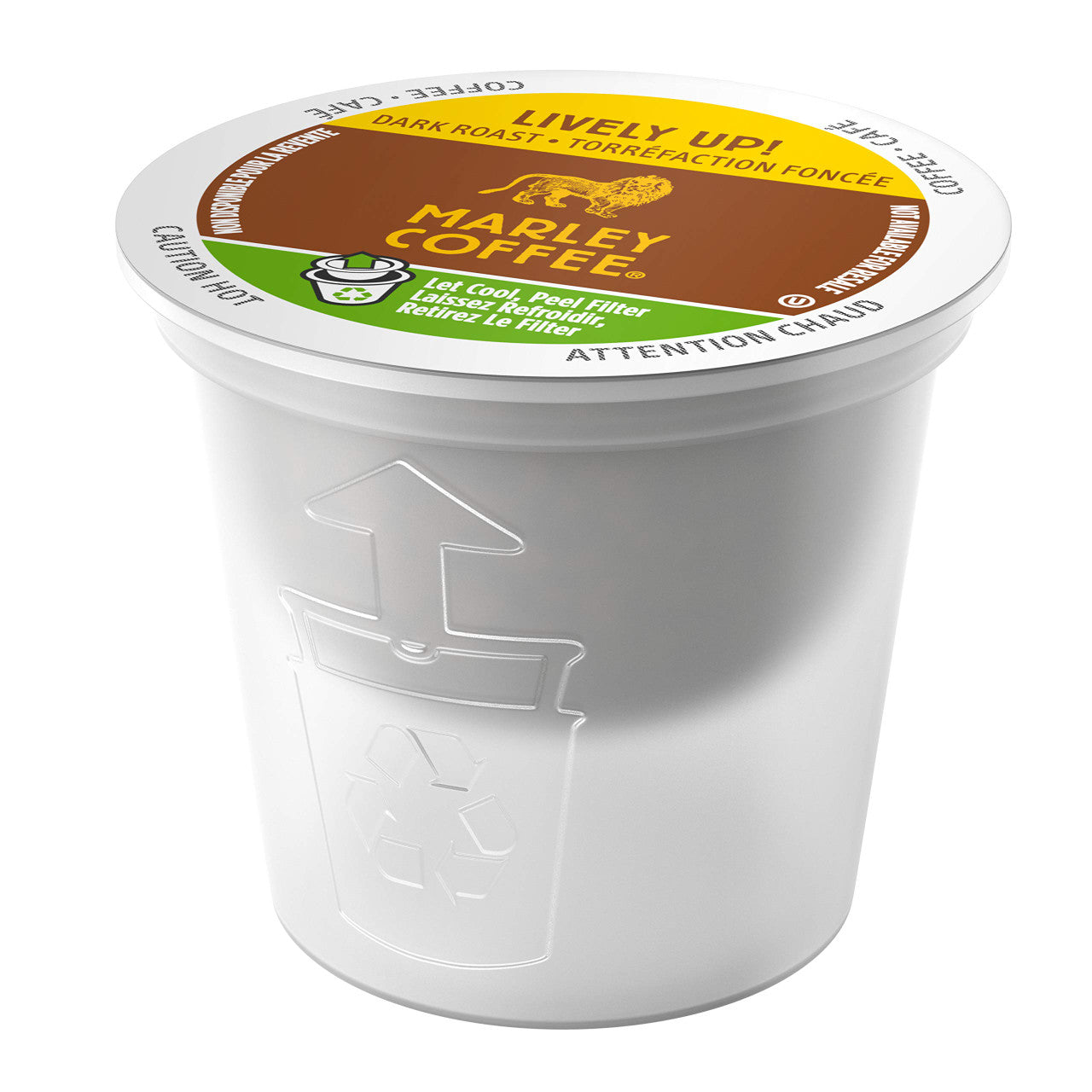 Marley Coffee Single Serve Coffee Capsules, Lively Up, 100% Arabica Coffee, 12 Count (Pack of 6)