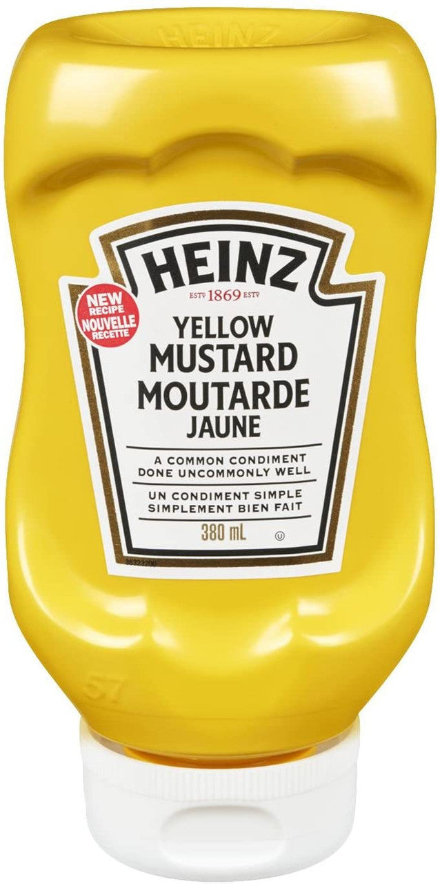 Heinz Yellow Mustard, 380mL/12.8 oz. (Pack of 12) {Imported from Canada}