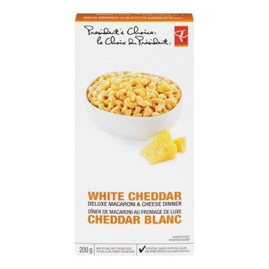Presidents Choice White Cheddar Deluxe Mac & Cheese Dinner 200g {Canadian}