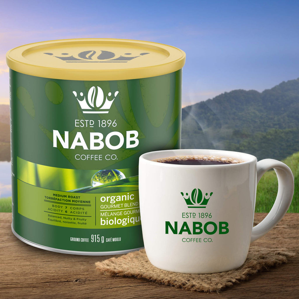 Nabob Organic Gourmet Blend Ground Coffee, 915g/32.3 oz., (6 pack) {Imported from Canada}