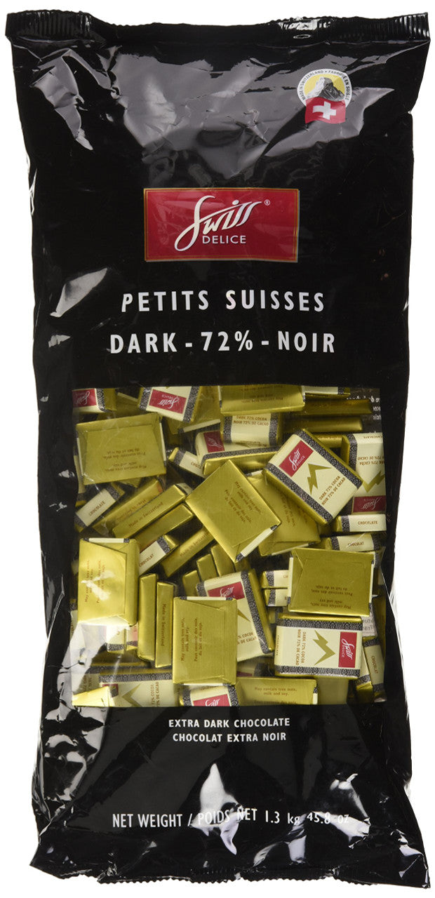 Swiss Delice Dark Chocolate 72% - 1.3kg/2.9 lbs {Imported from Canada}