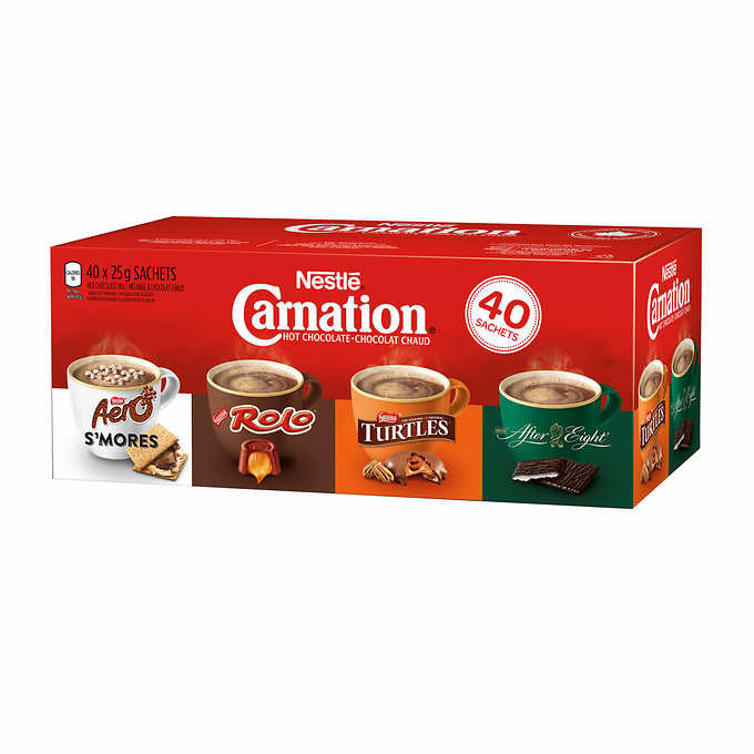 Nestle Carnation Hot Chocolate Variety Pack, 40-count {Imported from Canada}