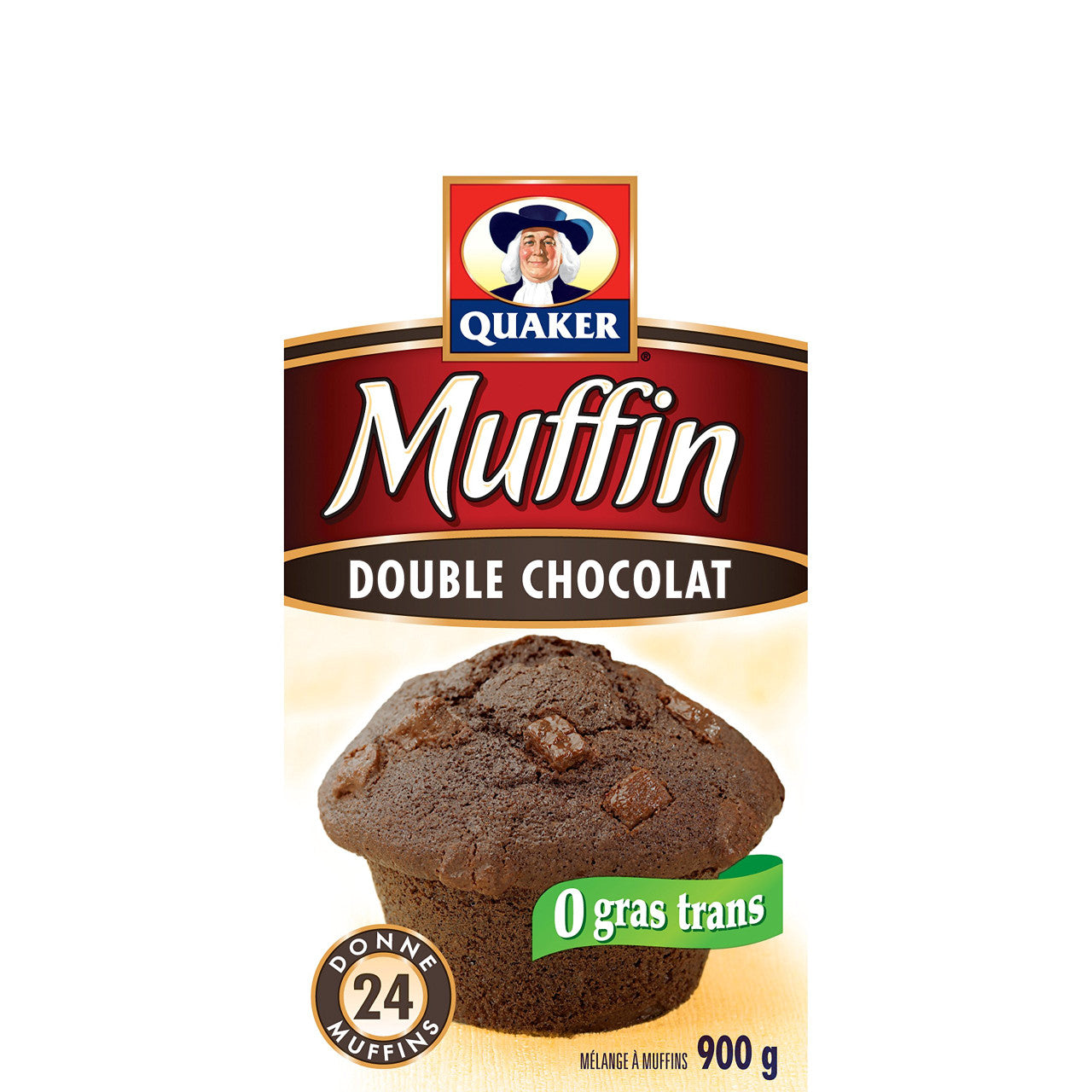 Quaker Muffin Mix Double Chocolate, 12ct, 900g, Imported from Canada