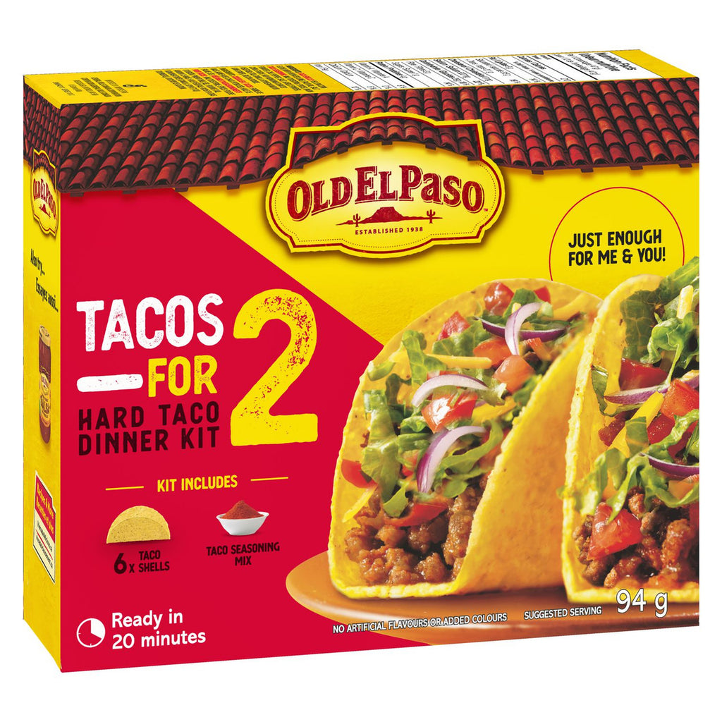 Old El Paso Tacos For Two Hard Taco Dinner Kit, 94g/3.3 oz., {Imported from Canada}