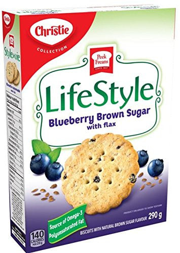 Peek Freans Lifestyle Blueberry Brown Sugar Flax Cookies | 290g/10oz. (Canadian)