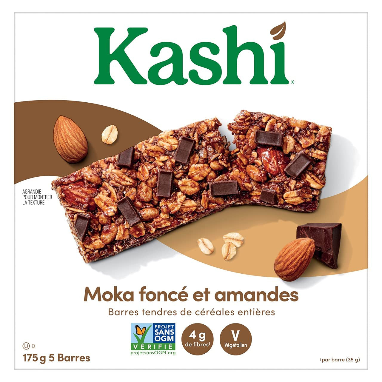 Kashi, Chewy Granola, Dark Mocha Almond Snack Bars, 175g/6.17oz., 5ct, {Imported from Canada}