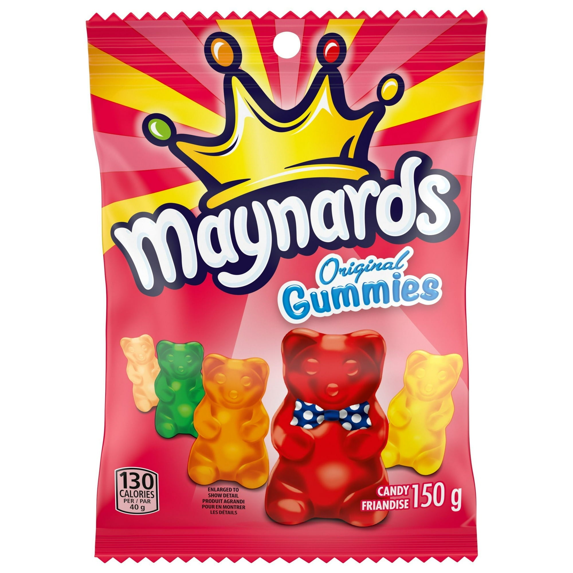Maynards Original Gummies Candy, 150g/5.2 oz packaging with colorful gummy bears and a crown logo.