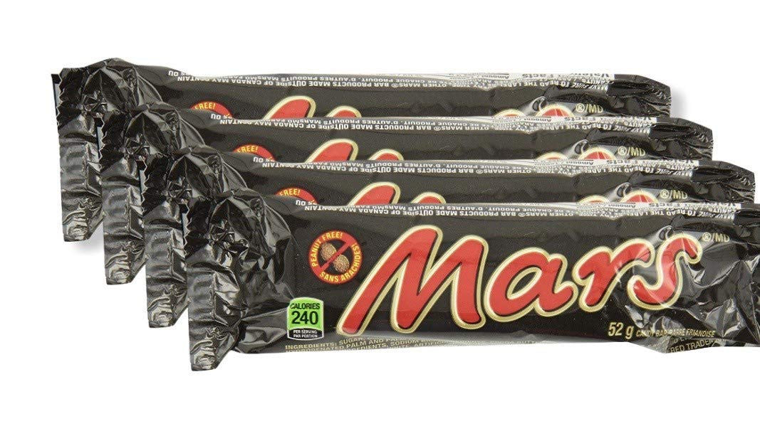 Mars Bar Chocolate 52g/1.8 oz., Pack of 4, {Imported from Canada}